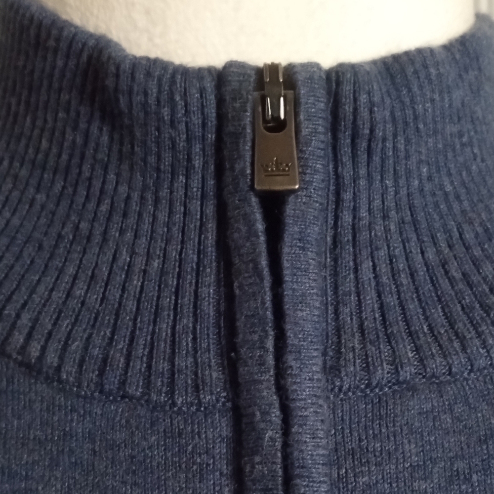 Peter Millar Crown Comfort Dark Blue Gilet Vest Cotton Blend 1/4 Zip Size XL - Picture 8 of 8
